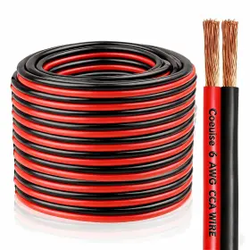 Branded 768845249403 6 Gauge Wire 2 Conductors Copper Clad Aluminum Cca 30ft 6/2 Awg