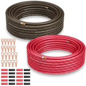 My8a-rb-al-50ft-kt Branded 8 Gauge Wire Kit 50ft Each Red/black Primary Automotive