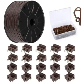 Xii-yoojahow-0288 Branded 250 Ft 121 Pcs Spt-1 Electrical Wire Christmas Female 250ft Brown