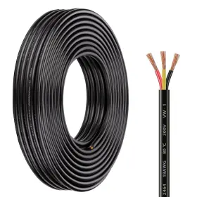 Brightroom 744348883849 22 Gauge 3 Conductor Electrical Wire Awg Tinned Copper Black Yellow