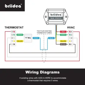 Briidea 313037150199 Add-a-wire Accessory Common Wire Kit For All 24vac Thermostats 4 To 5 #3