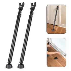675-83202 Brinks Brinks- Portable Door Security Bar Black 2 Pack- Adjustable J