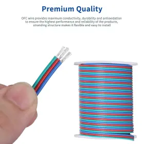 Ws2812b C-able 686494330412 22 Awg 3 Conductor Wire For Ws2811 3pin Rgb Extension Cable 20m With #2