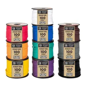 Ce-pw12-10pk-m Cablectric 10 Roll 12 Gauge Copper Clad Aluminum Multicolored