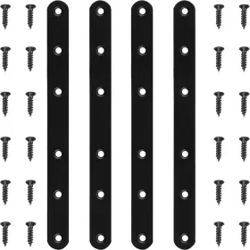Cam-20020b-4 Cammuita 4 Pack Black Straight Brace Brackets 8 Inch Stainless Pcs/ Thicken