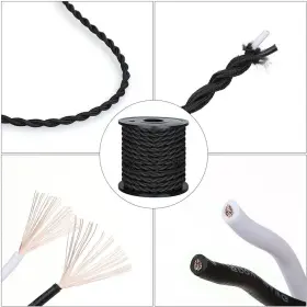 01872 Carry360 Narf5 Ul Listed 50ft Twisted Cloth Covered Wire Antique Black #3