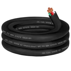 Sjow4-001 Cllomagy 10/4 Wire 30amp 10 Gauge Sjoow Cable 10awg 4 Conductor 300v Ft Black