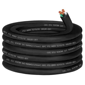 Spc3-019 Cllomagy 16/3 Awg Soow Wire 16 Gauge Portable Power Cable 3 Conductor 600v 50 Ft