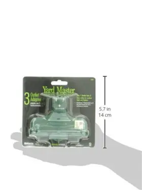13270 Coleman Cable Outdoor Rated 3 Outlet Covered Adapter Green #3