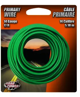 56421933 Coleman Cable 14 Gauge Automotive Copper Wire Green 17 Feet