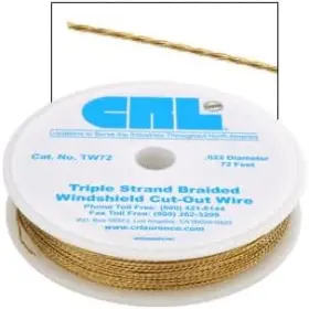 Tw-72 Cr Laurence Crl Triple Strand Braided Windshield Cut-out Wire Color
