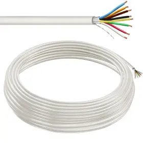 22109-100 Custom Cable Connection 22 Awg 8 Conductor Stranded Shielded Plenum 100ft - Roll In A Bag White