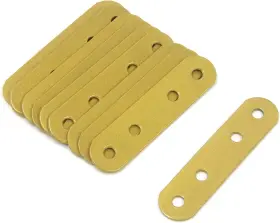 08061780 Dazzyd 10-pack Gold Straight Braces 2.95 Inch X 0.71 Flat Brace Brackets Iron