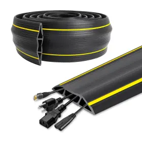 Dgsl 066542233269 20 Ft Heavy Duty Floor Cord Cover Cable Protector 3 Channels Protect Cords A