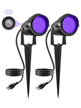 Bl2p-s Doreio Halloween 120v 15w Blacklight Spotlight Dusk To Dawn Photocell Light Sensor W
