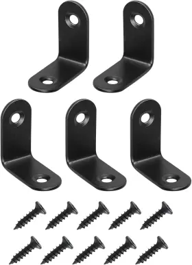 221019 Dtgn 1.06 Inch X1.06 X0.63 Lxwxh L Bracket Corner Braces 1.06x1.06x0.63 Black