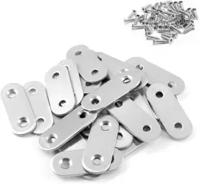210913 Eilumduo 30pcs Stainless Steel Straight Brace 40mm/1.6 Inch Metal Joining 30 Pcs