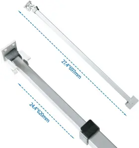 Electric 445007391370 Patio Door Security Bar Fits 28 Inch To 48 Wide Works On Double Hung And Sliding #2