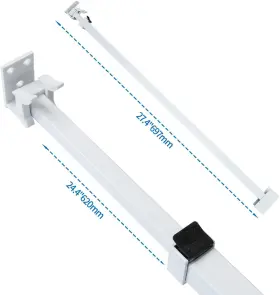 Electric 445040391313 Patio Door Security Bar Fits 28 Inch To 48 Wide Works On Double Hung And Sliding #2