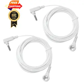 Emikits 751501653539 2 Pack Grounding Wires 15 Ft Grounded Cords For Replacement Pieces White