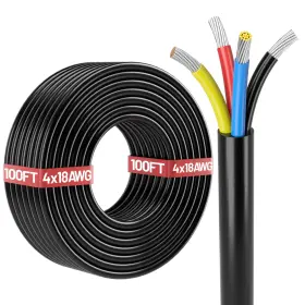 1110003 Energeaster 100ft 18 Gauge Wire Automotive 4 Conductor