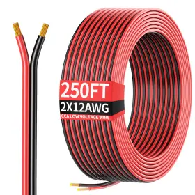 265981977 Energeaster 250ft 12awg 12/2 Awg Red Black Hookup Electrical Wire And
