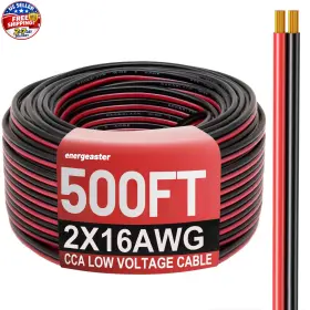 6582146 Energeaster 16 Gauge Wire 500ft 2 Conductors Electrical Red And Black