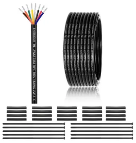 18-8c-50ft-ca-zw Enerjour 18 Gauge 8 Conductor Electrical Wire 50ft Ul 2464 Awg Cable Tinned