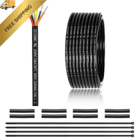 20-6c-25ft-ca-zw Enerjour 20 Gauge 6 Conductor Electrical Wire 25ft Ul 2464 Awg Gray