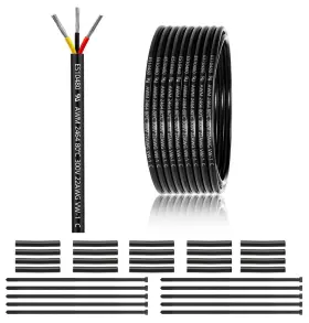 22-3c-50ft-ca-zw Enerjour 22 Gauge 3 Conductor Electrical Wire 50ft Ul 2464 Awg 22awg-3c