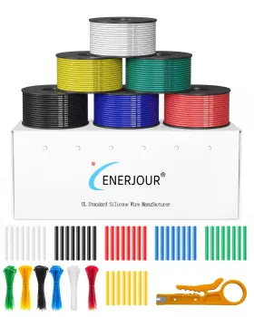 28-6p-100ft-gjx-us-zw Enerjour 28 Gauge Wire 600ft 26 Awg Flexible Silicone Cable 28awg-6c 100ft