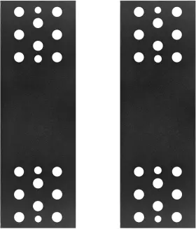Zx43-b-t2 Eoere 2 Pcs 12 Inch X 4 Black Heavy Duty Solid Flat Straight Splice