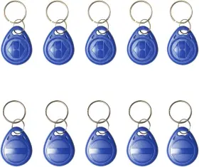 Et908 Etekjoy 10 Pcs Writable 125khz Rfid Key Fob 1.4 1.1 0.2 Inch Blue Fobs