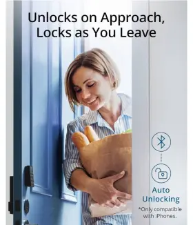 T8503111 Eufy Security Wi-fi Smart Lock E110 Wireless Keypad Keyless Entry Door New #2