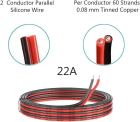 Evz 603827089861 22 Gauge Silicone Electric Wire 33ft 22awg Flexible 2 Black Red #2