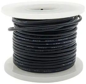 270122 Ex Electronix Express 25 Feet Black 22 Gauge Stranded Hook-up Wire Tinned Copper Pvc