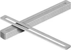 Ljp80-t6 Fanmao 6 Pcs 12 Inch X1 Stainless Steel Slotted Flat Mending Silver