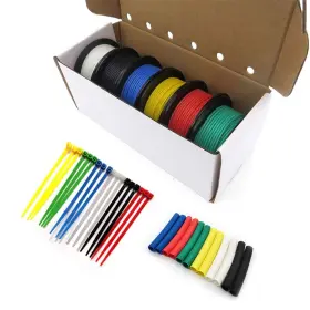 Fermerry-56 Fermerry 695510395083 26 Awg Stranded Wire Spool 5ft Each 6 Colors Multi-color