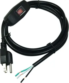 Mswkx-fpsf-cf5026 Filshu 6ft 18 Gauge 3 Prong Ac Power Cord Cable With On Off Black