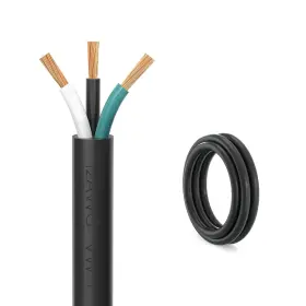 Mdew12g6ft3cbk-usa Firmerst 12 Gauge 3 Conductor Power Cable Sjtw 300v Pure Copper Wire 6 Feet