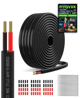 Fi-12-030 Fiyqvxk 12 Gauge Wire 2 Conductor Electrical 12awg Low Voltage 30ft