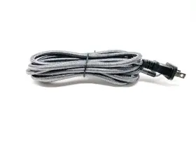 Follite Lmpwr8ft Cloth Covered Round Lamp Wire With Plug 8 Feet Long Silver Single