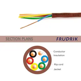 6brown Frudrik 726189709168 Thermostat Wire - Solid Copper 18 Gauge Cl2 Power Circuit 25ft 18/6brown #3