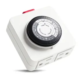 G-elek T1003 G-elek Timers For Electrical Outlets Indoor 24-hour Dual Outlet Timer Chris