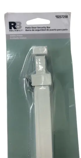 0257298 Gate House Gatehouse 28-in To 48-in Aluminum Sliding Patio Door Security Bar White #2