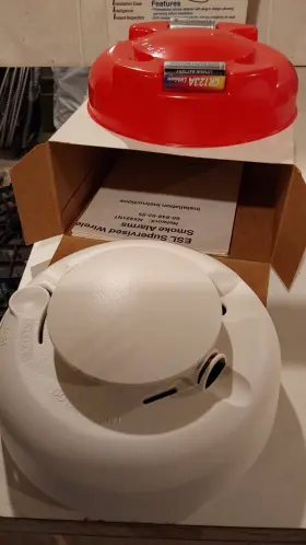Nx-491nt Ge Interlogix Security Wireless Smoke Detector With Heat Alarm New