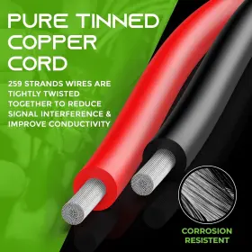 Gearit 815248023809 16 Gauge Silicone Wire 600v Bonded - 100 Feet Blackred #3