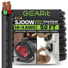 4-sjoow-50f Gearit Gi-14/4-sjoow-50f 14/4 14 Awg Portable Power Cable 50 Feet - 4 Gauge