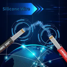 14br Geeenkon 14awg Silicone Wire 14 Gauge 10 Ft Red And Black Flexible #2