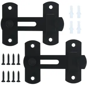 G03-027-3 Gelaska 2 Pack 180 Degree Flip Sliding Barn Door Lock For Privacy Safe
